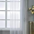 thumbnail image 6 of Efavormart 2 Panels White Sheer Organza Window Drapery with Rod Pocket Window Treatment Curtain Panels - 52"x 108", 6 of 9