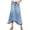 Light blue, variant on High Waist Blue Washed Women A Line Irregular Hem Long Denim Skirt