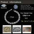 thumbnail image 5 of Silver Plated Cubic ZIrconia Multicolor Leaf Chain Link Bracelet Beauty Jewelry, 5 of 9