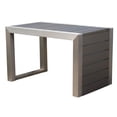 thumbnail image 2 of Christopher Knight Home Cape Coral Outdoor Aluminum 3 Piece Chat Set with C Shaped Table by  Faux Wood Table - Non Sunbrella Grey, 2 of 5