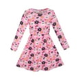 thumbnail image 1 of Girls Dress Halloween Skull Print Costume Dress 4, 1 of 7