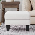 thumbnail image 2 of Fabric Ottoman Beige Versatile Footrest & Storage, 2 of 10