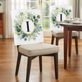 thumbnail image 4 of Letter I Chair Covers Set of 4 Alphabet Green Eucalyptus Leaves Plant Simple Chair Back Covers Stretch Removable Washable Slipcovers Protector for Dining Room Kitchen Party Decor, 4 of 9