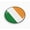 Flexible, variant on Ireland Flag 3D Domed Round Automotive Emblem – Flexible Bezel