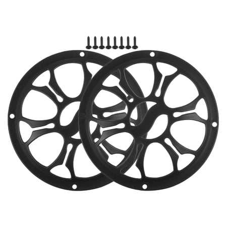 Unique Bargains 2 Pcs 5" Car Speaker Grills Cover Round 5" Audio Subwoofer Protector with Screws ABS Black
