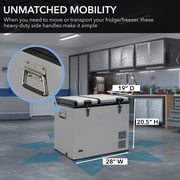 Whynter FM-62DZ 62-Quart Dual Zone Portable Freezer, Stainless Steel