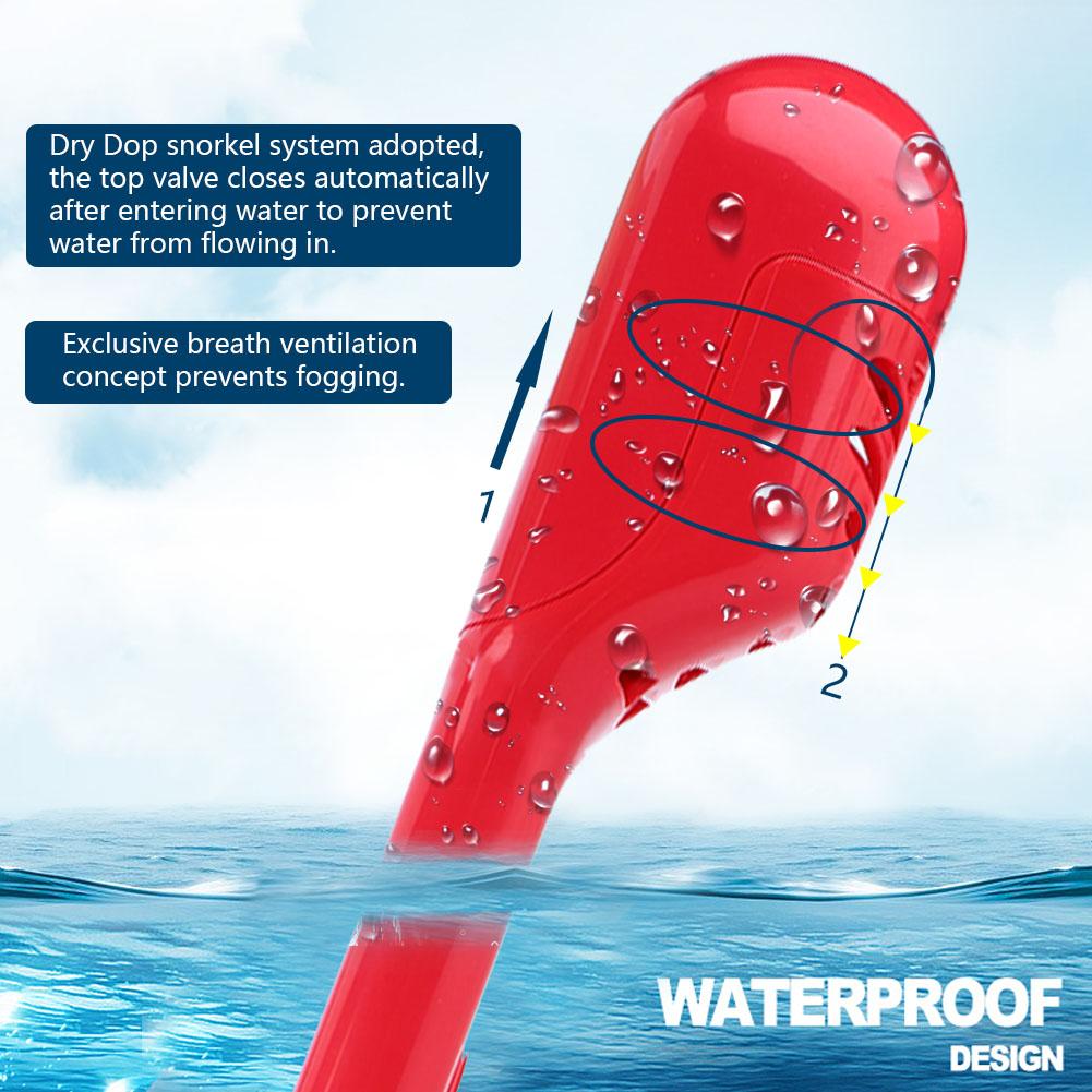 Peahefy masque facial de plongée sous-marine plongée avec tuba 