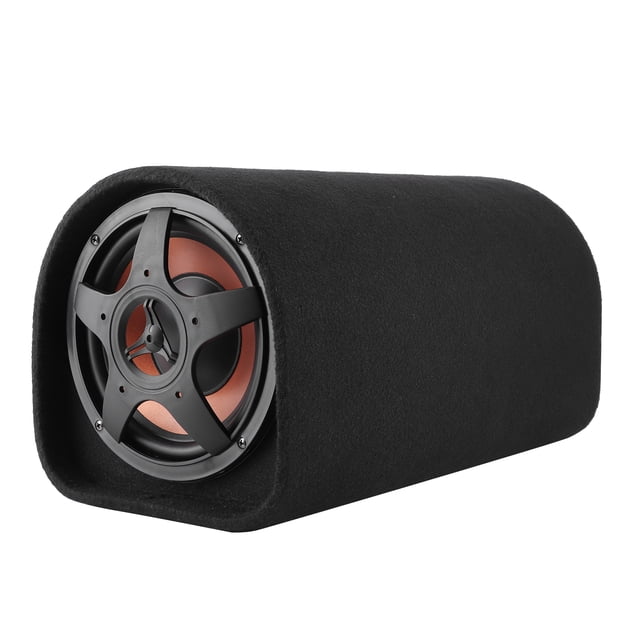Subwoofer, ABS Leather Audio Subwoofer Round Barrel Shape For SUVs For Car For RVs For Truck
