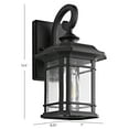 thumbnail image 3 of SAFAVIEH Lolia LED Black Aluminium Outdoor Wall Sconce with Clear Glass Shade, 3 of 6