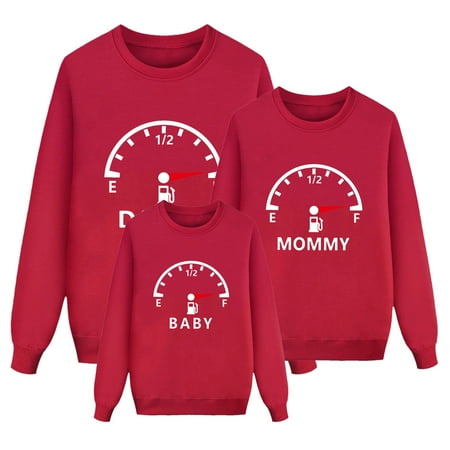

Family Matching Sweatshirts Fashion Long Sleeve Letter Printed Casual Hoodless Pullover Sweatshirt Blouse Family Matching Outfit Family Holiday Pajamas Pants XL Family Matching Shirts