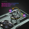 thumbnail image 4 of Phone Case for iPhone 14 Pro Max Case, [ Military Grade ] Shock-Absorption Bumper Cover Anti-Scratch Case with Ring Car Mount Kickstand for iPhone 14 Pro Max 6.7" - Teal, 4 of 12