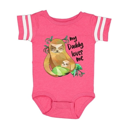 

Inktastic My Daddy Loves Me Cute Sloth and Baby Gift Baby Boy or Baby Girl Bodysuit