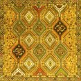 thumbnail image 1 of Ahgly Company Machine Washable Indoor Square Persian Yellow Traditional Area Rugs, 8' Square, 1 of 4