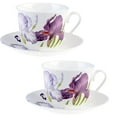 thumbnail image 2 of Roy Kirkham Breakfast Cup/Saucer - Iris - Set of 2, 2 of 2