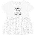 thumbnail image 3 of Inktastic My Great Aunt Loves Me Heart Girls Baby Dress, 3 of 5