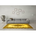 thumbnail image 3 of Ahgly Company Machine Washable Indoor Rectangle Medallion Yellow Traditional Area Rugs, 7' x 9', 3 of 4