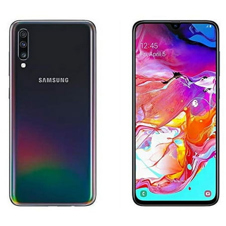 Samsung Galaxy A70 SM-A705F/DS Dual-SIM (128GB ROM, 6GB RAM, 6.7-Inch, GSM Only, No CDMA) Factory Unlocked 4G/LTE Smartphone - International Version (Black)