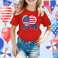 thumbnail image 2 of MKHSQHDG Toddler T Shirts 4T Kids Baby Boys America Flag Shirts 4th of July T Shirt Toddler Girls Patriotic Tops Tee Independence Day Clothes Toddler Independence Day Shirt 8-9 Years, 2 of 4