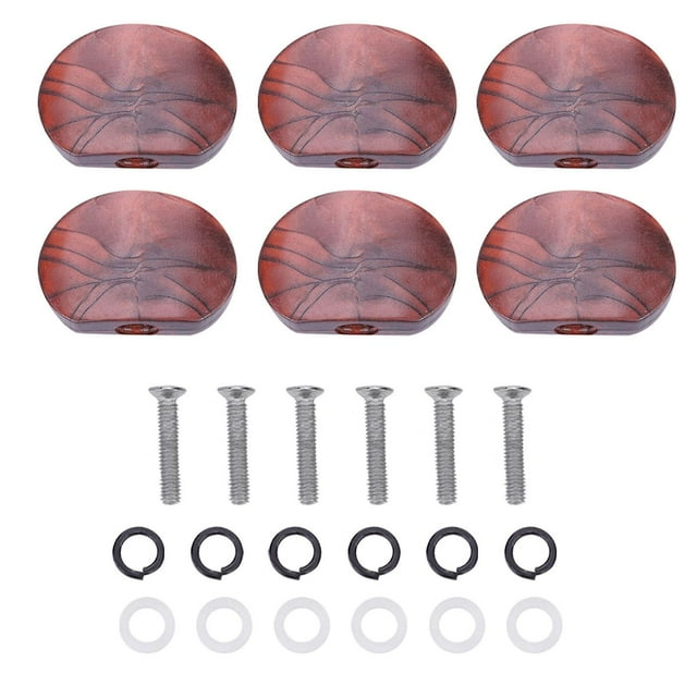 Lot de 6 chevilles d'accordage et boutons en acrylique pour guitare (#5)