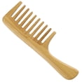 thumbnail image 2 of Peine De Madera Peine De Dientes Anchos Grandes, Peine De Sándalo Verde Pelo Rizado De Madera Peines De Pelo Antiestáticos Hechos A Mano (20,5 Cm) LingWen 9024719133577, 2 of 2
