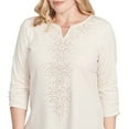 thumbnail image 4 of Alfred Dunner Womens Center Embellished V-Neck Top, 4 of 4