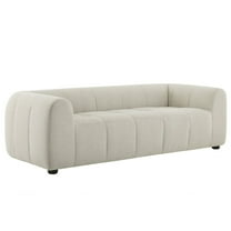 Modway Liana Upholstered Fabric Sofa in Linen