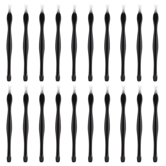 EXLEAF 2026 New 20 Pieces Cuticle Trimmer Remover Professional Cuticle Trimmer Cuticle Trimmer Nail Cuticle Remover Trimmer Pusher Dead Skin Callus Removal Fork Nail Art Tool Nail Cleaning Tool,Black