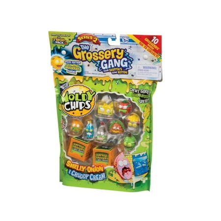 The Series 2 - Moldy Chips (Dispatched From UK), This pack includes 10 characters, 2 milk crate accessories and a collectors guide. By Grossery