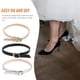 thumbnail image 4 of 3 pares de correas ajustables de piel sintética para zapatos de tacón alto de mujer. Correas antideslizantes para el tobillo, accesorios desmontables para zapatos de vestir y sandalias., 4 of 8