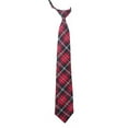 thumbnail image 3 of Uniform Tie Creative Plaid Pattern Buckle Formal Necktie Cotton Necktie for Kids, 3 of 5