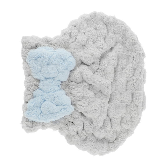 1 Pc Women Soft Comfortable Hair Drying Towel for Bathroom Vacation Travel Gray Coral Velvet