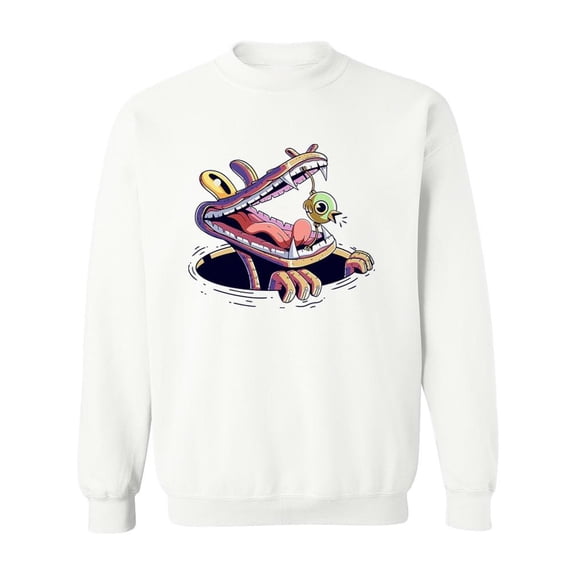 Crocodile And Bird. Sweatshirt Men -Image by Shutterstock, Male 3X-Large