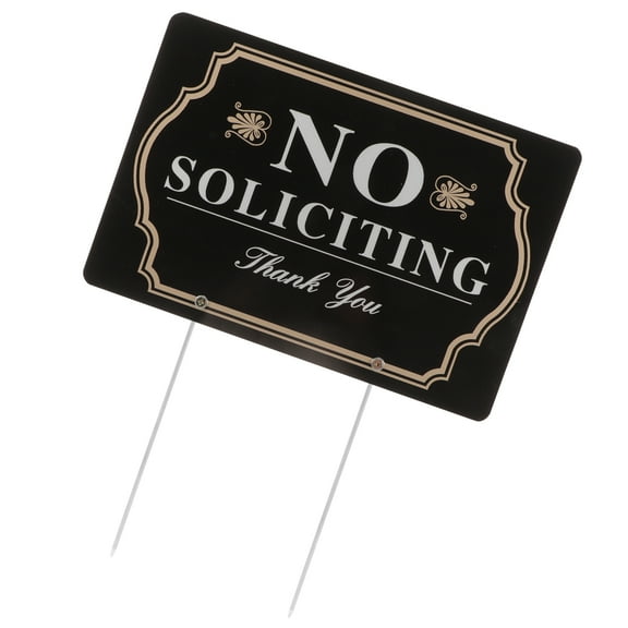 YUNLIGHTS No Soliciting Sign Aluminum 1Set 16.8X11.7X0.1In