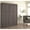 Brown Grey, variant on Pemberly Row Queen Size Wall Bed in White Wood - Easy Assembly