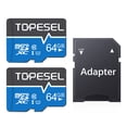 thumbnail image 1 of Tarjeta micro SD TOPESEL 64 GB UHS-I clase 10, paquete de 2, 1 of 7