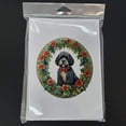 thumbnail image 3 of Portuguese Water Dog Christmas Flowers Greeting Cards Pack of 8 7 in x 5 in, 3 of 3