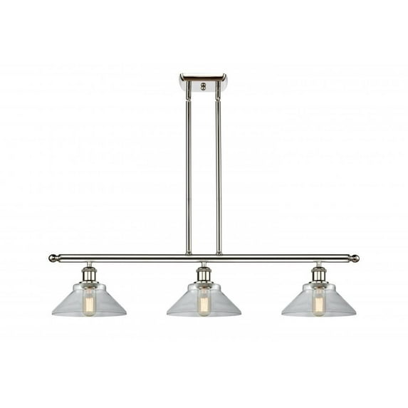 Innovations 516-3I-PN-G132-LED Orwell 3 Light Island Light part of the Ballston Collection, Polished Nickel