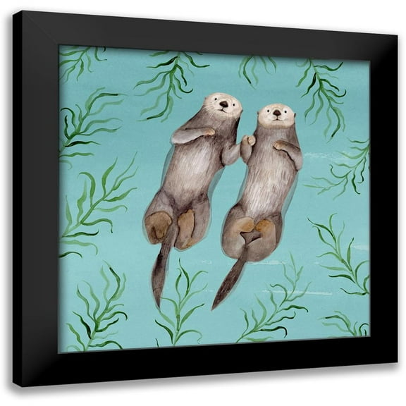 Borges, Victoria 12x12 Black Modern Framed Museum Art Print Titled - Otters Paradise III