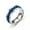 Blue, variant on Silver/Gold/Black/Blue/Rainbow Chain Spinner Band Male Stainless Steel Mens Ring