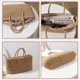thumbnail image 3 of Bolso de mano de paja para mujer, grande, tejido a mano, para playa, bandolera, bolso de mano de paja, 3 of 7