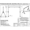 thumbnail image 2 of Vestil Manufacturing AHSN-6-15-12 15 x 12 in. Knock-Down Adjustable Height Steel Gantry Cranes - 6000 lbs, 2 of 2