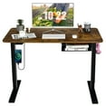 thumbnail image 1 of Costway 48"  Electric Standing Desk Height Adjustable w/ Control Panel & USB Port Rustic, 1 of 10