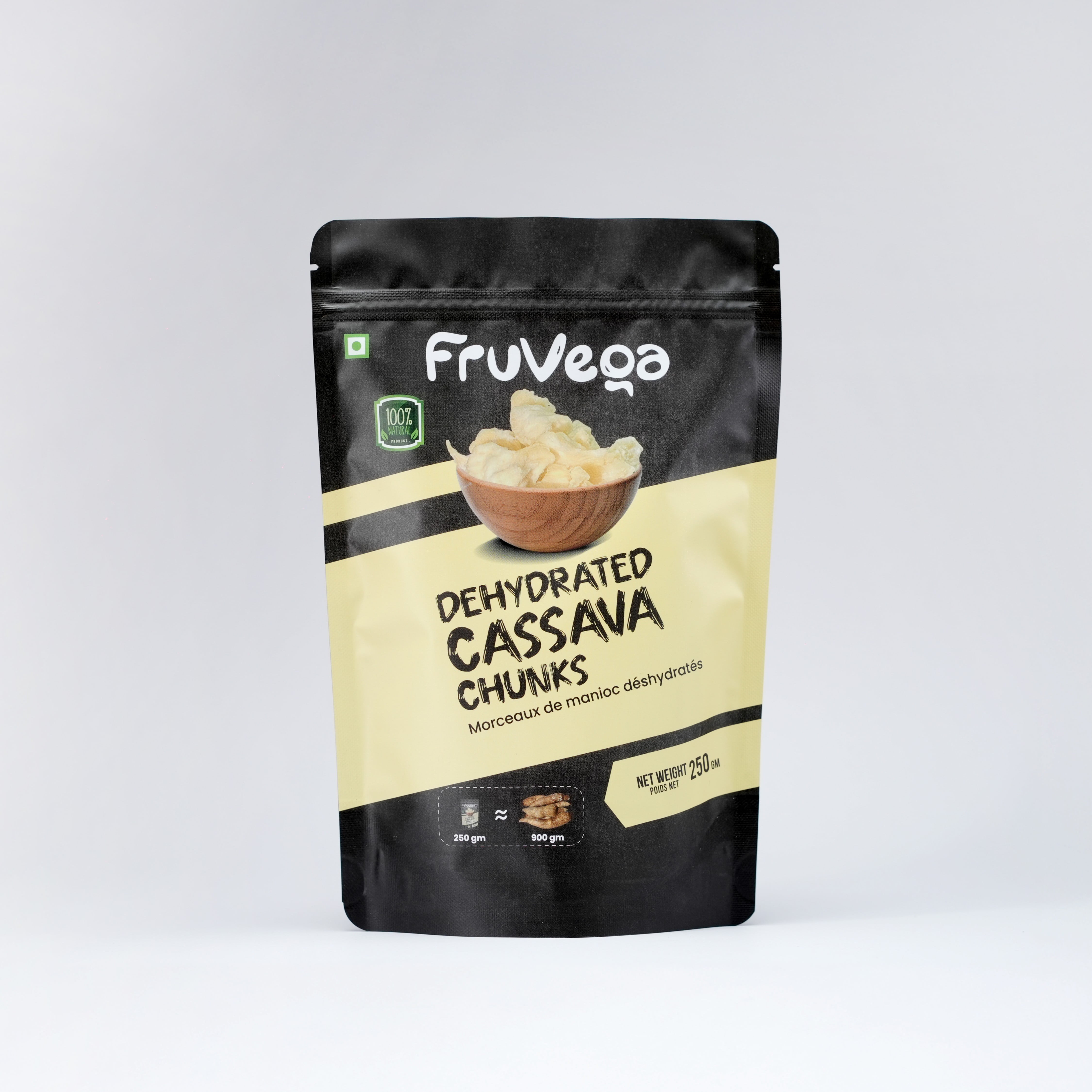 Fruvega Dehydrated Cassava (Tapioca) Chunks 8.8 oz | Ready-to-Cook Yuca ...