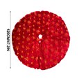 thumbnail image 3 of XWSHYW Decoraciones para El Hogar Falda para Árbol de Navidad con Estampado de Nieve de Terciopelo Rojo para Fiesta de Fiesta con El Mismo Diseño para Mujer, 3 of 6