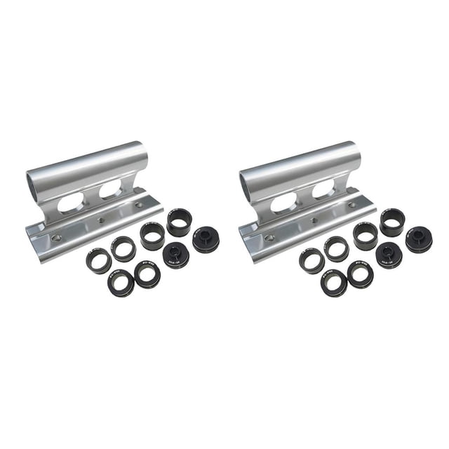 Wosthever Soporte para horquilla de bicicleta Soporte para portaequipajes de coche Liberación rápida Portabicicletas de eje pasante Plata Plata 2piezas