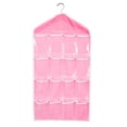 thumbnail image 1 of 1Pack Hanging Bag Organizer Pink Rectangular Storage Over Door Hanger for Clothes Underwear Socks Bra, 1 of 9