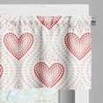 thumbnail image 3 of Ambesonne Pearls Valance Pack of 2, Dotted Heart Pattern, 42"X12", Blush Cream Red, 3 of 5