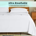 thumbnail image 4 of SONORO KATE Bed Sheets Set, 1800 Series Microfiber Deep Pocket 3 Pieces Luxury Soft Sheet Set, Twin, White, 4 of 8