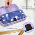thumbnail image 6 of Fintie Carrying Case for Nintendo Switch Lite 2019 [Shockproof] Hard Shell Protective Cover Travel Bag w/15 Game Card & 2 Micro SD Card Slots, Lilac Marble, 6 of 9