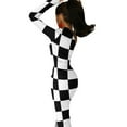 thumbnail image 6 of Mod Checkers Half Dleeve Split Dress evening dresses ladies elegant women"s dresses for wedding women clothes, 6 of 6